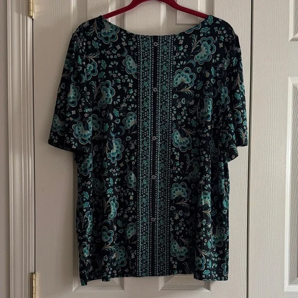🌿 J.Jill Floral Knit Top – XL | NWT | Wearever Collection - Picture 2 of 8